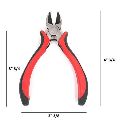 Side Cutting Pliers 4.75" High Carbon Steel Spring Loaded, Wire Cutter, Side Cutter, Diagonal Cutting Pliers