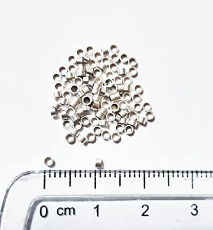 935 Argentium Silver Tube Crimp Beads (100pcs)