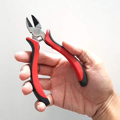 Side Cutting Pliers 4.75" High Carbon Steel Spring Loaded, Wire Cutter, Side Cutter, Diagonal Cutting Pliers