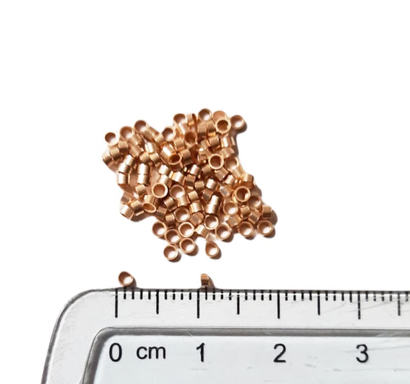 14/20 Rose Gold Filled Tube Crimp Beads (100pcs)