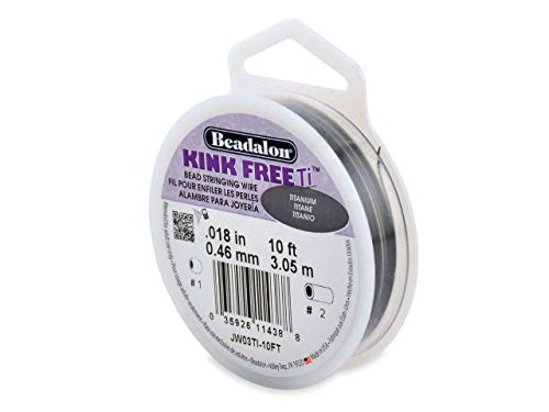 Beadalon Kink Free Ti Titanium Wire .018 inch, 10 Foot Spool