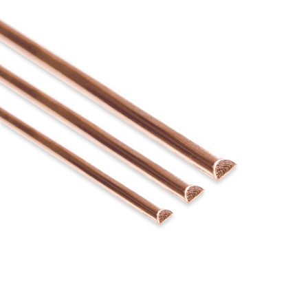 99.9% Pure Copper CDA #110 Wire Dead Soft Half Round