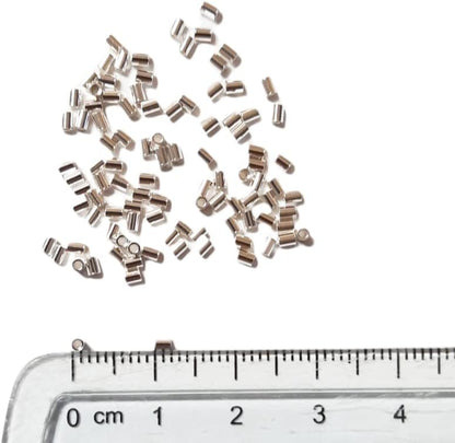 935 Argentium Silver Tube Crimp Beads (100pcs)