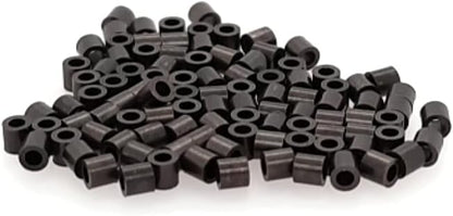 100pcs Gunmetal Finish Copper Tube Crimp Beads, 2 X 2MM