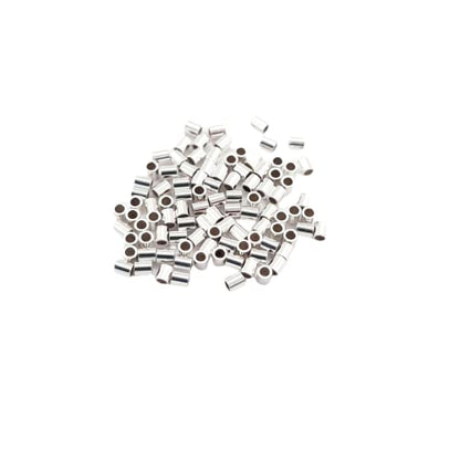 925 Sterling Silver Tube Crimp Beads (100pcs)