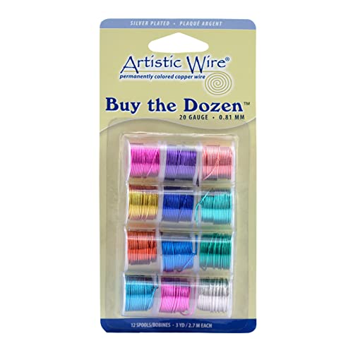 Artistic Wire Tarnish Resistant Colored Copper Wire, Buy-The-Dozen, 12 spools