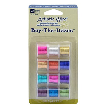 Artistic Wire Tarnish Resistant Colored Copper Wire, Buy-The-Dozen, 12 spools