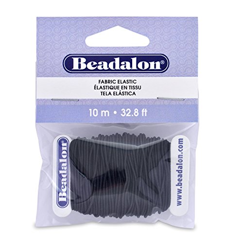 Beadalon - Fabric Elastic Cord - Black - 1mm