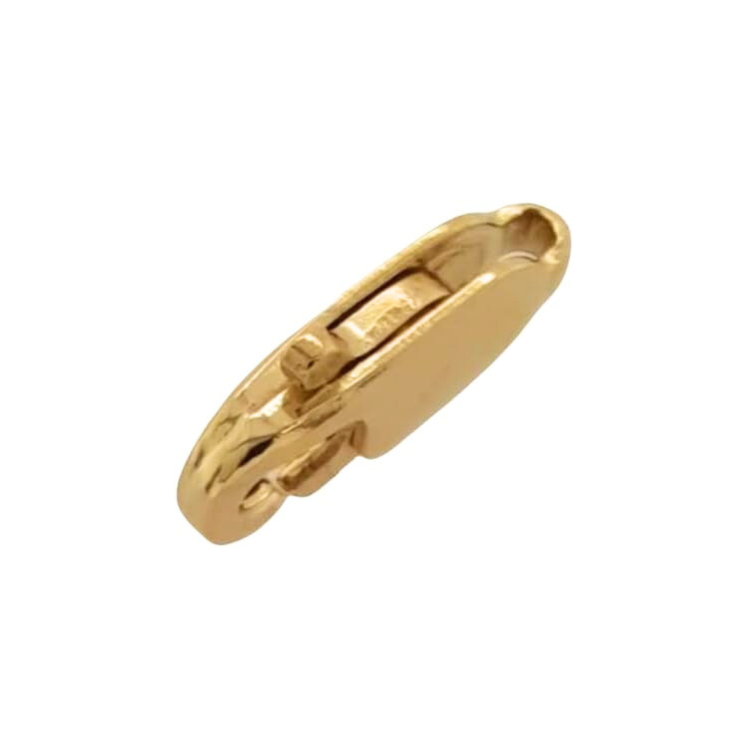 14K Solid Yellow Gold Oval Lobster Clasp Made in Italy