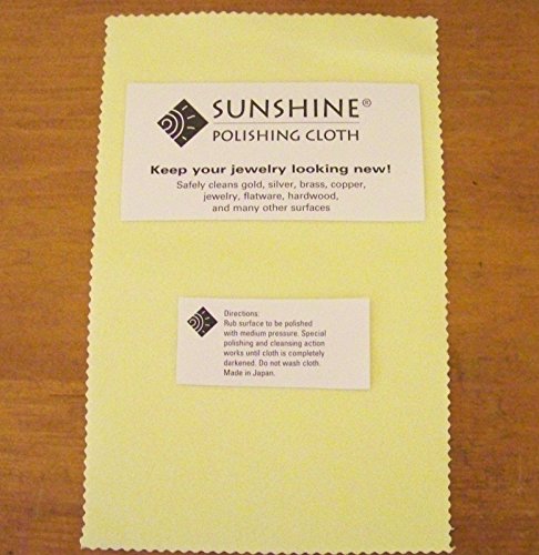 2 Sunshine Polishing Cloth for Sterling Silver, Gold, Brass and Copper Jewelry Polishing Cloth