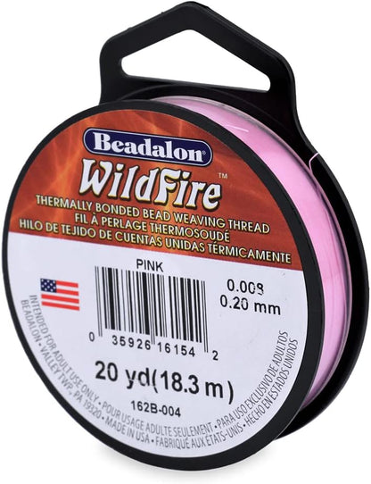 Beadalon Wildfire Bead Weaving Thread - Strong Thin Beading & Jewelry Making for Loom Beadwork, Waist Beads, Beading String for Seed Beads