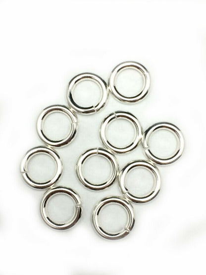 14 Gauge 925 Sterling Silver Open Jump Ring Round Inside dimension 3.5 - 13.0 mm