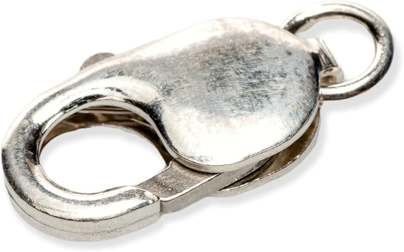 925 Sterling Silver Oval Lobster Clasp with Ring