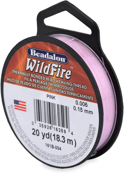 Beadalon Wildfire Bead Weaving Thread - Strong Thin Beading & Jewelry Making for Loom Beadwork, Waist Beads, Beading String for Seed Beads