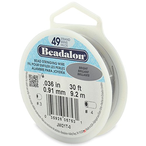 Beadalon Bead Wire 49 Strand .036" Bright30'