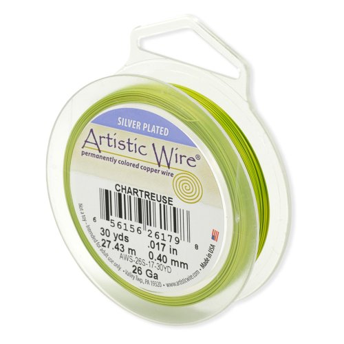 Artistic Wire, 18 Gauge / 1.0 mm Silver Plated Tarnish Resistant Colored Copper