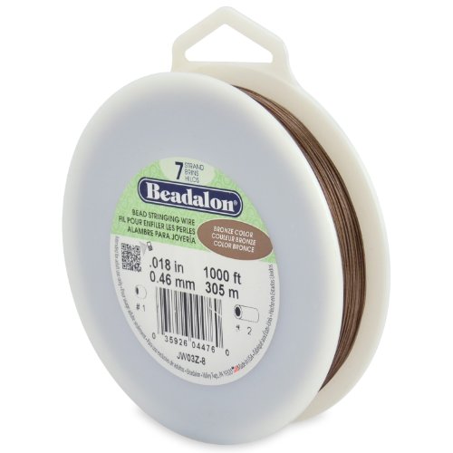 Beadalon 7-Strand 0.018" (0.46 mm) 1000 ft (305 m) Bronze Bead Stringing Wire