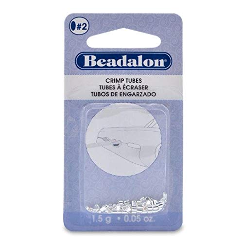 Beadalon Crimp Tube 1.8mm Silver, Plated, 1-1/2-Grams