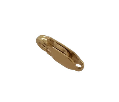 14K Solid Yellow Gold Oval Lobster Clasp Made in Italy