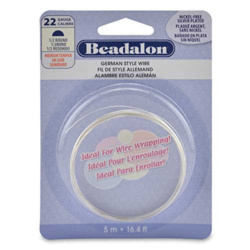 Beadalon German Style Wire, Half Round