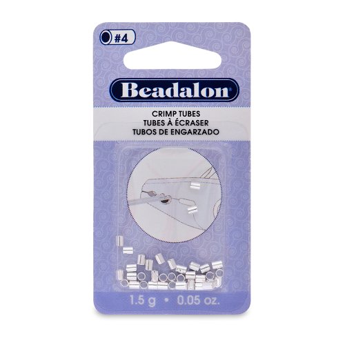 Beadalon Crimp Tube 2-1/2mm Silver, Plated, 1-1/2-Grams