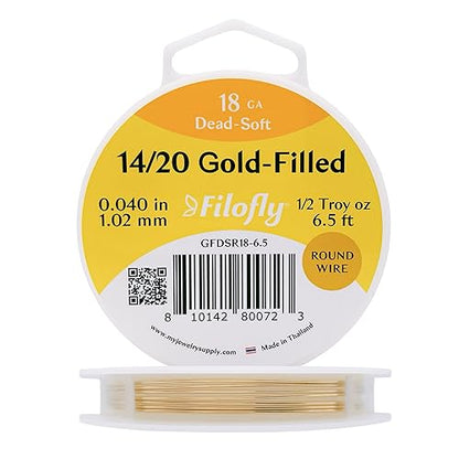 Filofly, 14/20 Gold-Filled, Dead Soft, Round Wire