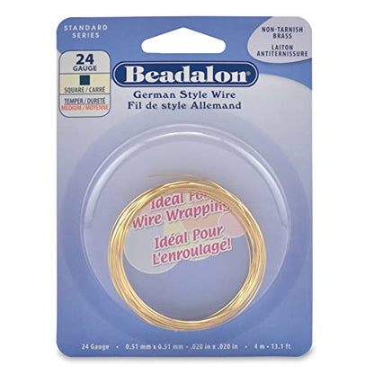 Beadalon German Style Wire, Square