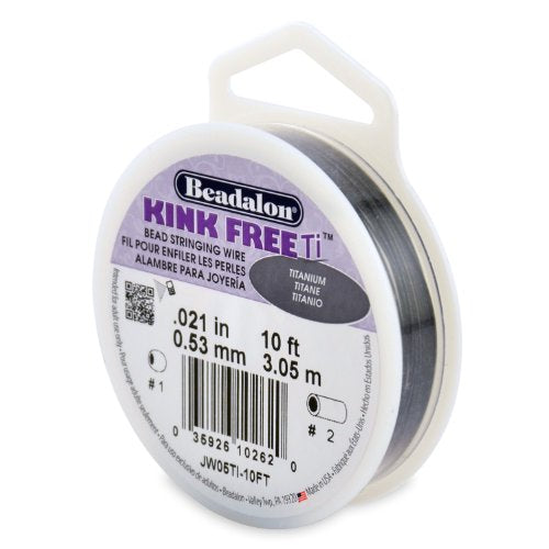 Beadalon Kink Free 0.021-Inch Titanium Wire, 10-Feet