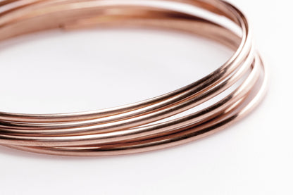 14/20 Rose Gold Filled Wire Half Hard (Half Round) 14K Pink Gold Filled Wire Made in USA