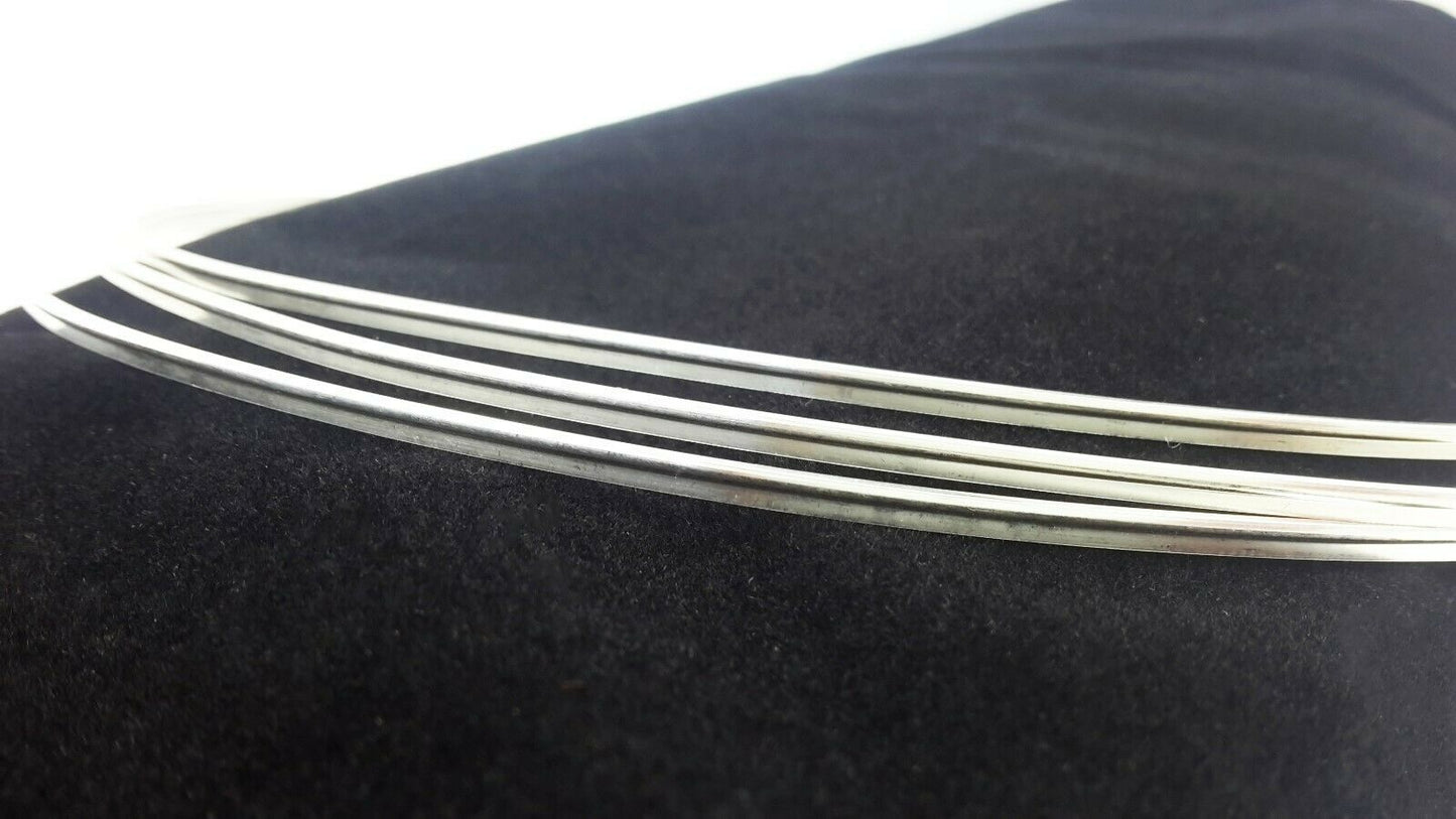 925 Sterling Silver Stepped Bezel Wire Line Fancy Pattern Jewelry Wrapping