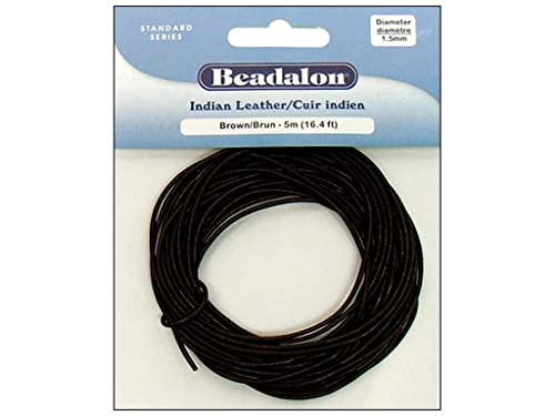 Beadalon Indian Leather Cord 1.5 mm Brown 5 m