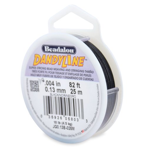 Beadalon DandyLine 0.13mm Black, 25-Meter