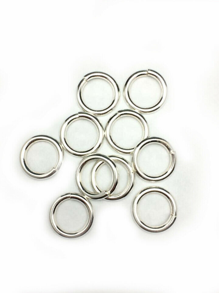 12 Gauge 925 Sterling Silver Open Jump Ring Round Inside dimension 6.0 - 13.0 mm