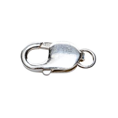 925 Sterling Silver Oval Lobster Clasp with Ring