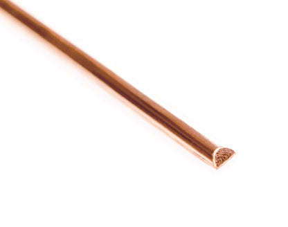 99.9% Pure Copper CDA #110 Wire Dead Soft Half Round