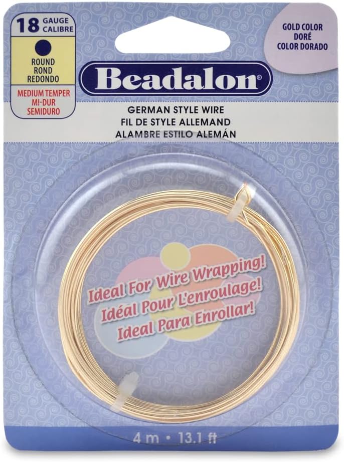 Beadalon German Style Wire for Jewelry Making, Round