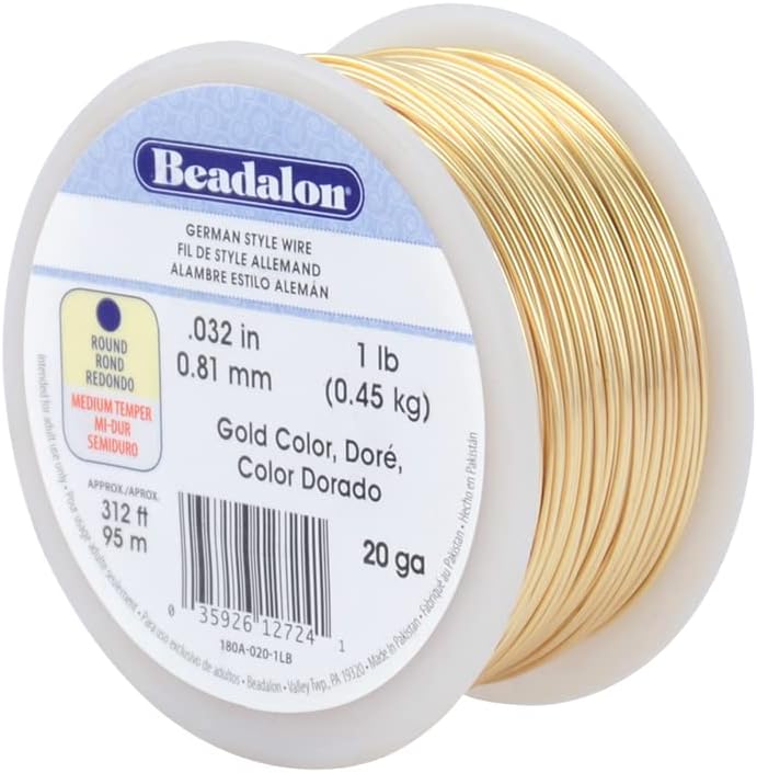 Beadalon German Style Wire for Jewelry Making, Round