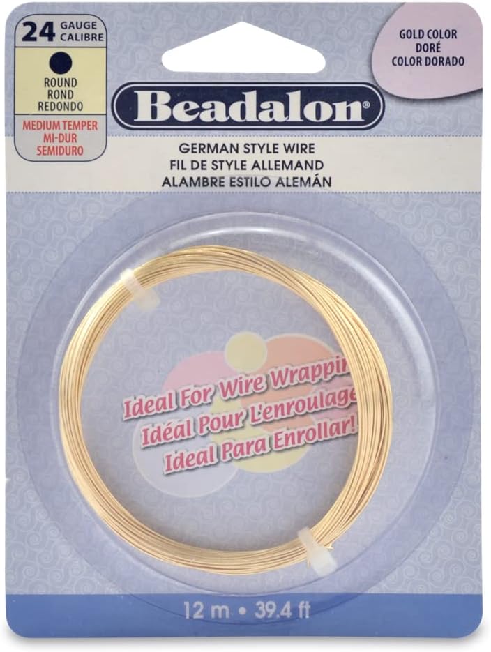 Beadalon German Style Wire for Jewelry Making, Round