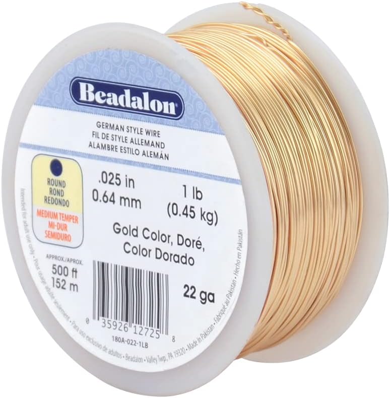 Beadalon German Style Wire for Jewelry Making, Round