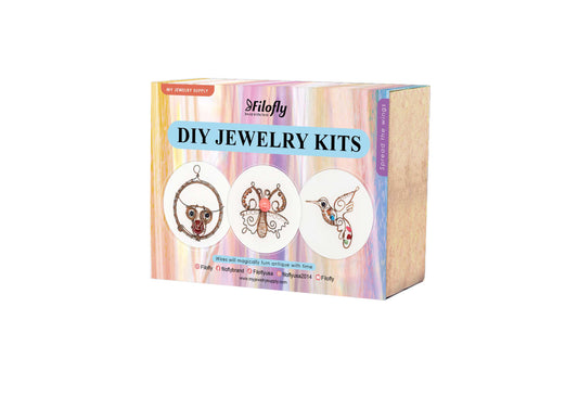 Filofly Antique Jewelry Wire Wrapping and Weaving Kits Tutorial DIY Jewelry Making Gift Beads Stones Wrapping Spread The Wings Series No.001