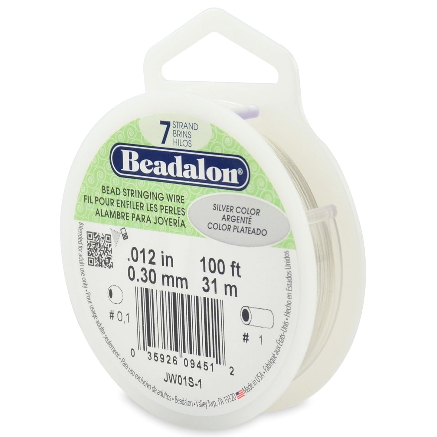 7 Strand Beadalon Stringing Wire, 100 ft / 31 m