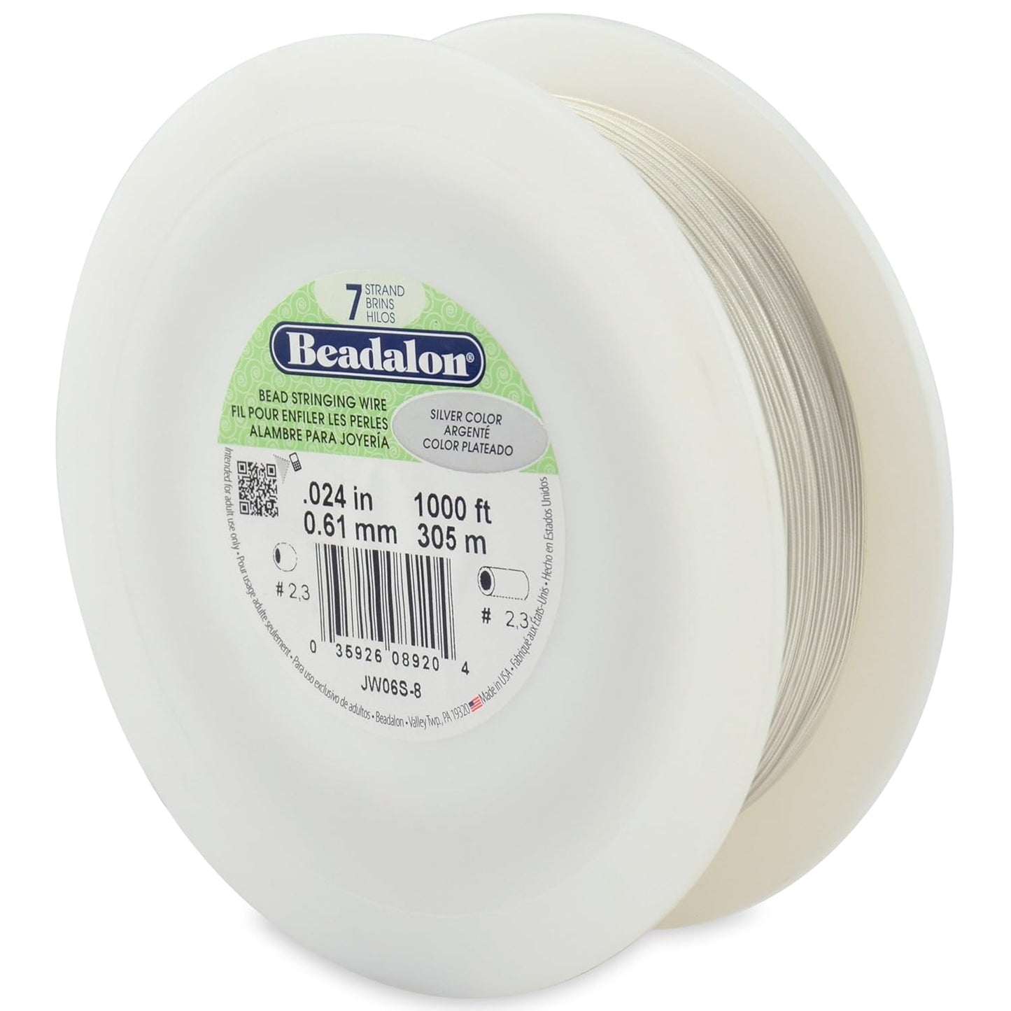 7 Strand Beadalon Stringing Wire, 1000 ft / 305 m