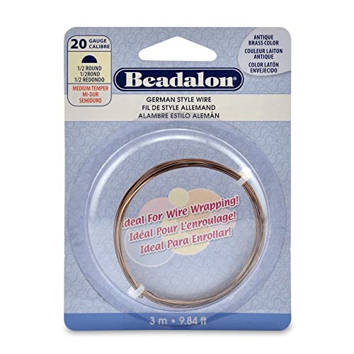 Beadalon German Style Wire, Half Round