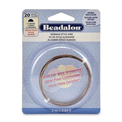 Beadalon German Style Wire, Half Round