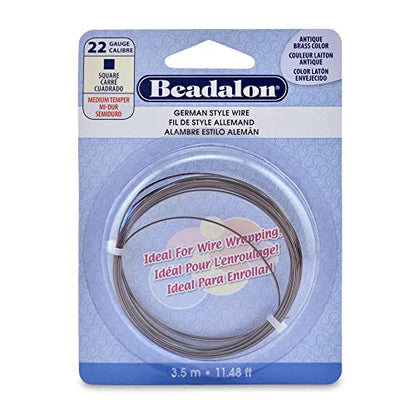 Beadalon German Style Wire, Square