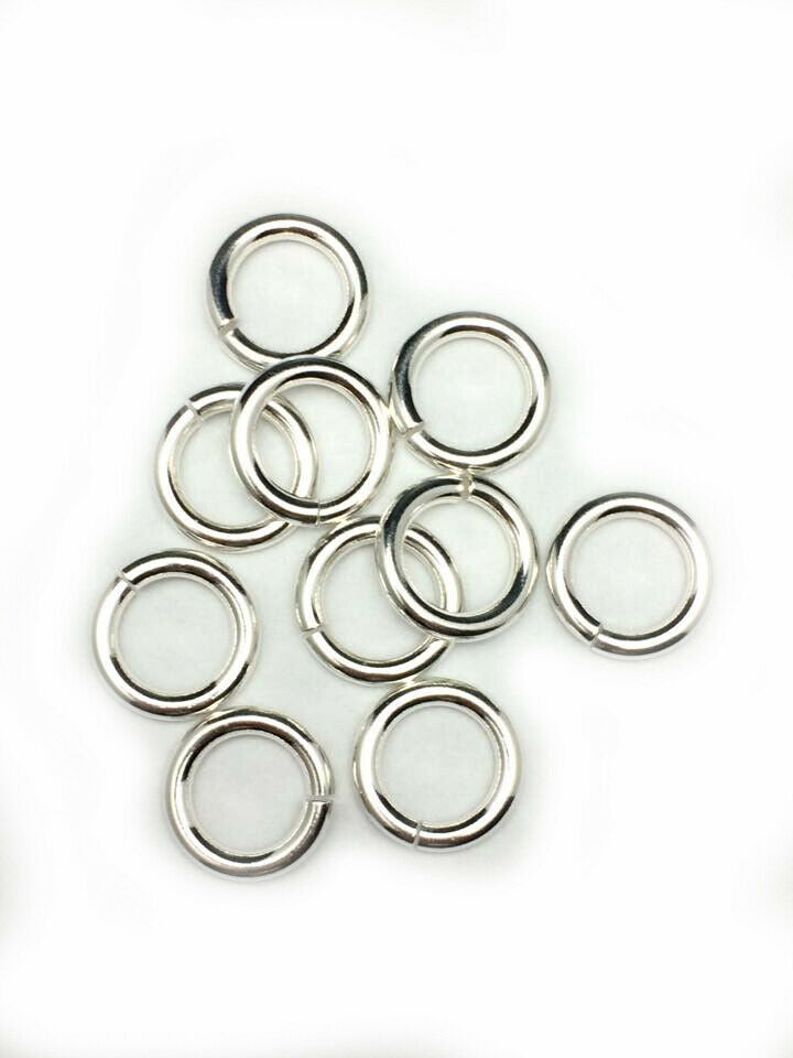 12 Gauge 925 Sterling Silver Open Jump Ring Round Inside dimension 6.0 - 13.0 mm