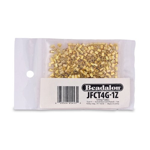 Beadalon Crimp 2.5 mm Tube, Gold