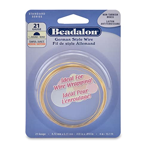 Beadalon German Style Wire, Half Round