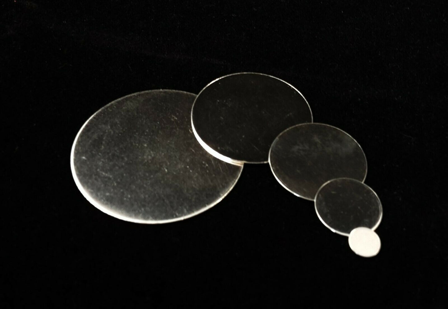 925 Sterling Silver Round Stamping Blank Disc 22 Gauge 6.4 - 50.8 mm