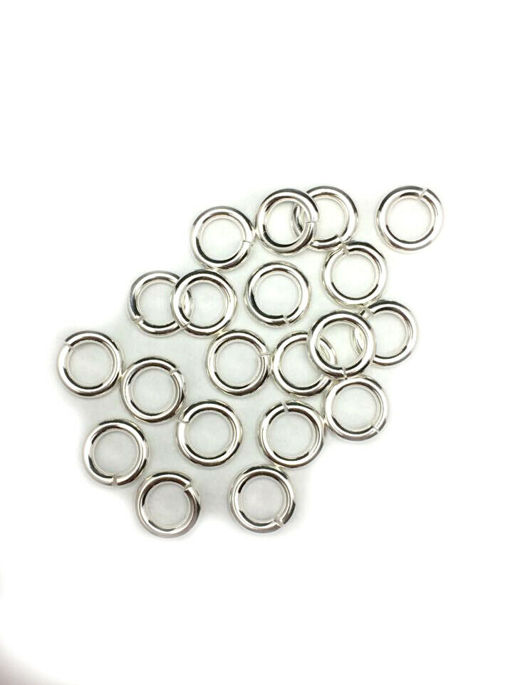 14 Gauge 925 Sterling Silver Open Jump Ring Round Inside dimension 3.5 - 13.0 mm